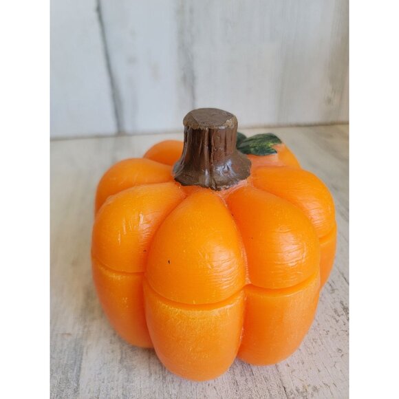 Unique all wax pumpkin candle Halloween fall home decor - Picture 5 of 9